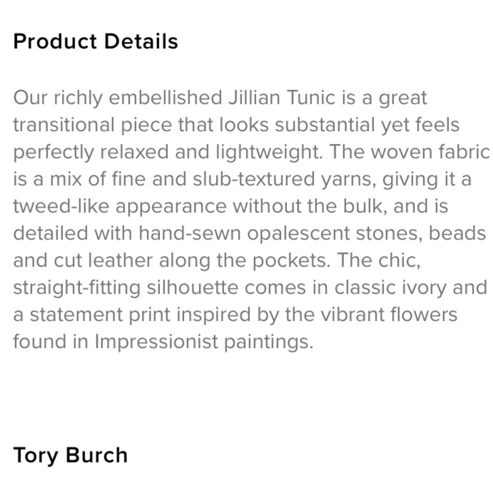 {Tory Burch} Garden Party Floral Jillian Tunic - Picture 14 of 14